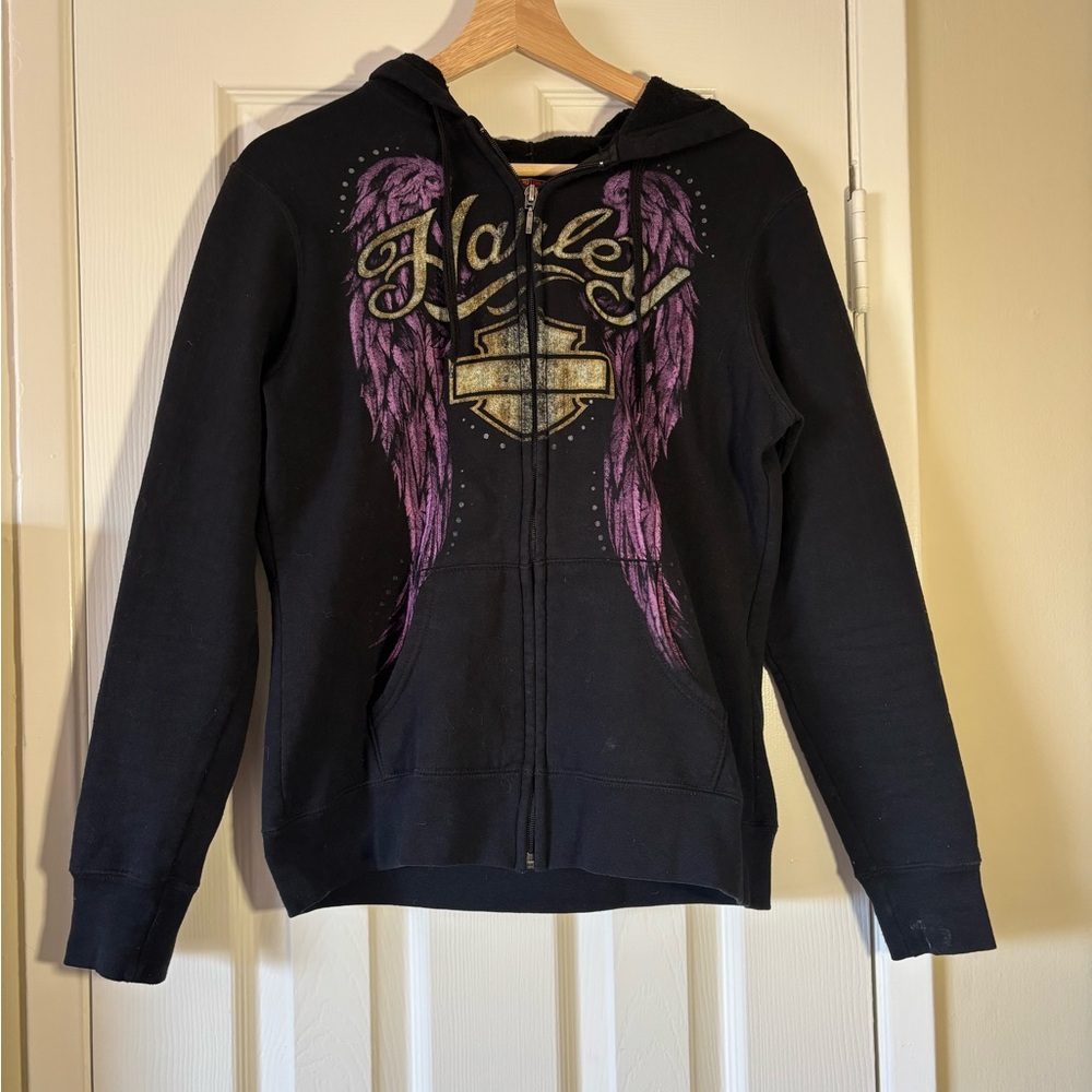 Harley-Davidson Black Tee with White Logo